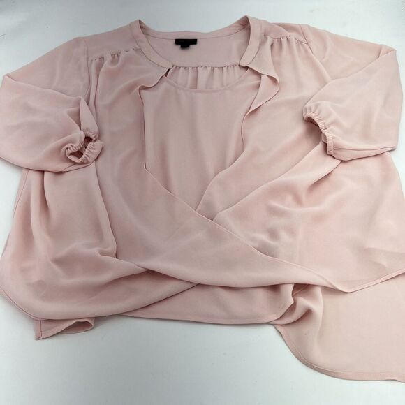 J Jill Wearever Collection Pink Drape Blouse Size 1X - Picture 1 of 4